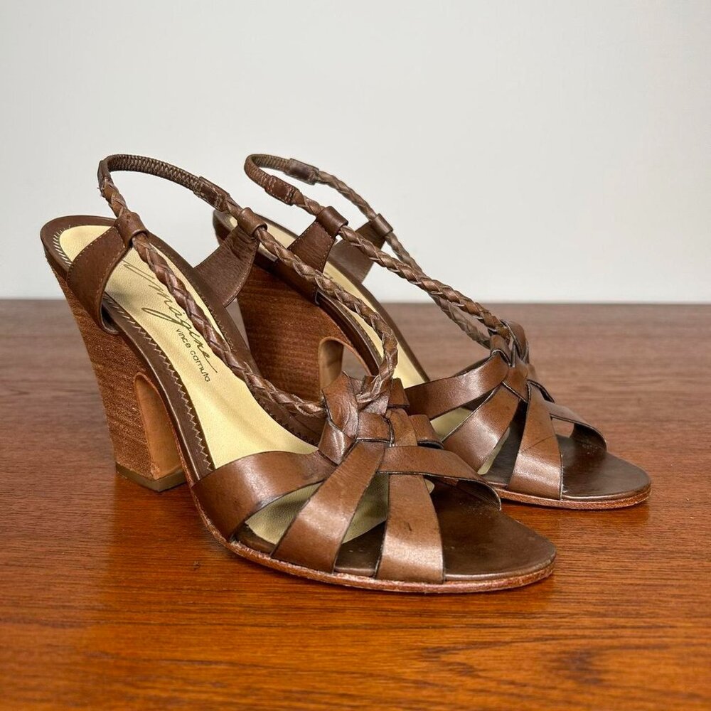 Vince Camuto Imagine Classic Brown Stacked Heel